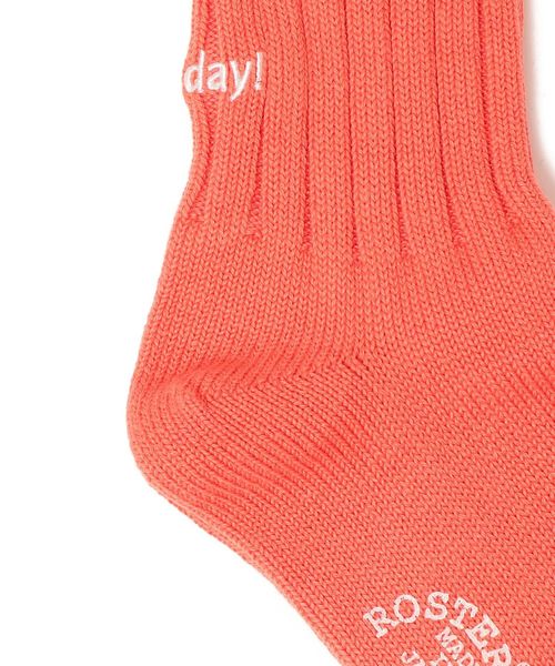 ROSTER SOX(ロスターソックス)の「ROSTER SOX:【別注】have a nice dayソックス(ソックス/靴下・レディース・ライトホワイト/ピンク/ブラック・ONE SIZE)」の5枚目の写真