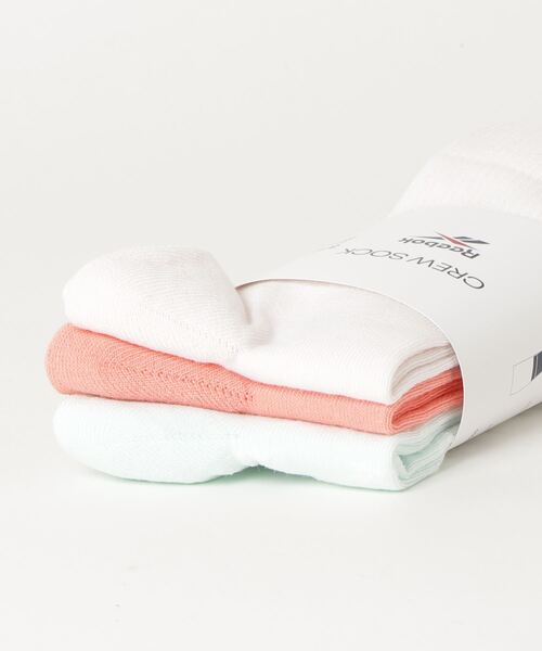 Reebok（リーボック）の「クラシックス フォールドオーバー クルー ソックス 3足組 / Classics Fold-Over Crew Socks 3 Pairs（ソックス/靴下・メンズ・ブラック/ホワイト×ブルー/ピンク/ネイビー/アイボリー/ホワイト×グリーン/ホワイト/イエロー・X-LARGE/LARGE/MEDIUM/SMALL）」の14枚目の写真