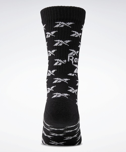Reebok（リーボック）の「クラシックス フォールドオーバー クルー ソックス 3足組 / Classics Fold-Over Crew Socks 3 Pairs（ソックス/靴下・メンズ・ブラック/ホワイト×ブルー/ピンク/ネイビー/アイボリー/ホワイト×グリーン/ホワイト/イエロー・X-LARGE/LARGE/MEDIUM/SMALL）」の10枚目の写真