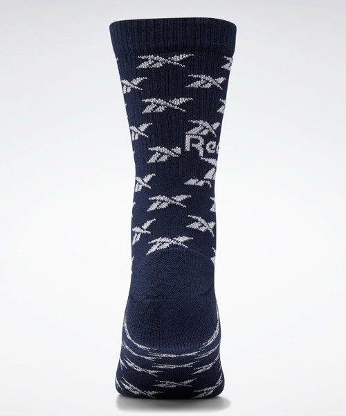 Reebok（リーボック）の「クラシックス フォールドオーバー クルー ソックス 3足組 / Classics Fold-Over Crew Socks 3 Pairs（ソックス/靴下・メンズ・ブラック/ホワイト×ブルー/ピンク/ネイビー/アイボリー/ホワイト×グリーン/ホワイト/イエロー・X-LARGE/LARGE/MEDIUM/SMALL）」の20枚目の写真