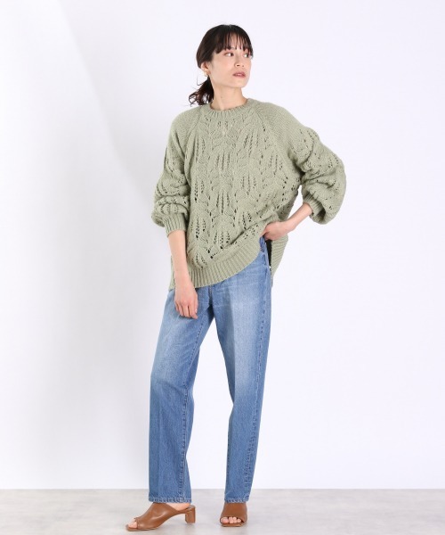 LOWRYS FARM(ローリーズファーム)の「スカシユルニットLS 930630(ニット/セーター・レディース・イエロー/アイボリー/グリーン・FREE)」の11枚目の写真