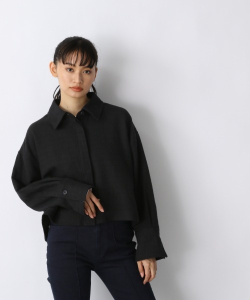 JEANASIS - saさん専用★JEANASIS★ツイードショートオーバーシャツ JEANASIS（ジーナシス）の「ツイードショートオーバーシャツ