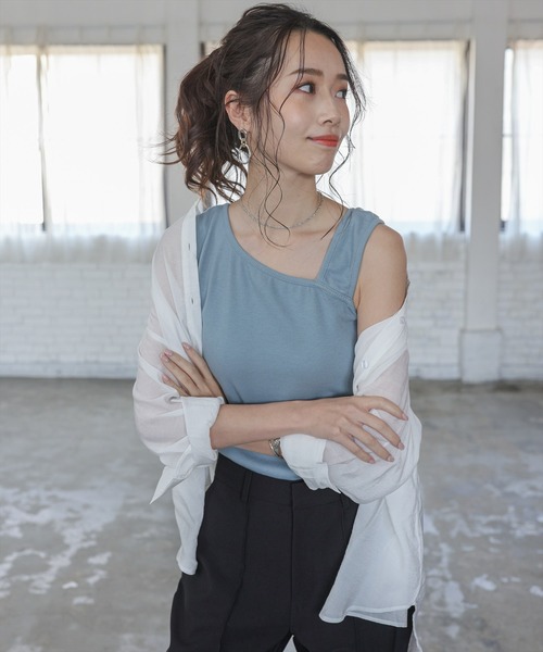 clear（クリア）の「アシンメトリータンクトップ（タンクトップ）」 - WEAR
