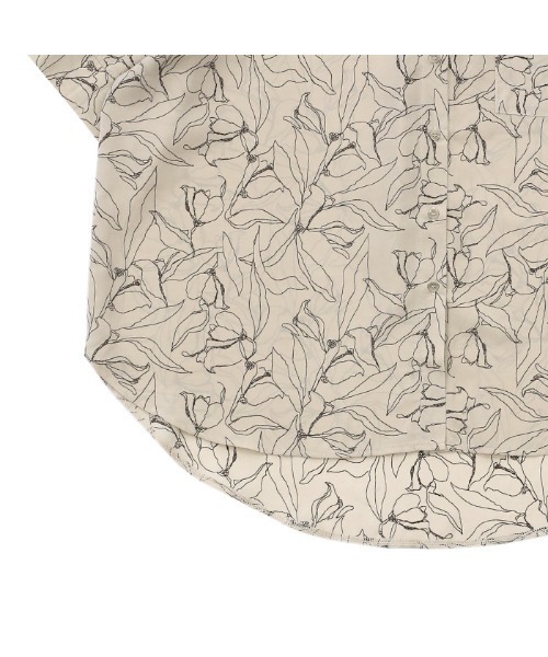 select MOCA（セレクトモカ）の「2021 SS スタンドカラー花柄ルーズシャツ（シャツ/ブラウス・レディース・ブラック/ライトベージュ/グレイッシュベージュ・FREE）」の7枚目の写真