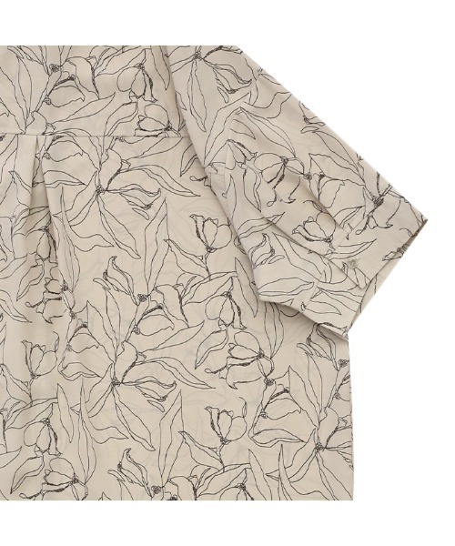 select MOCA（セレクトモカ）の「2021 SS スタンドカラー花柄ルーズシャツ（シャツ/ブラウス・レディース・ブラック/ライトベージュ/グレイッシュベージュ・FREE）」の8枚目の写真