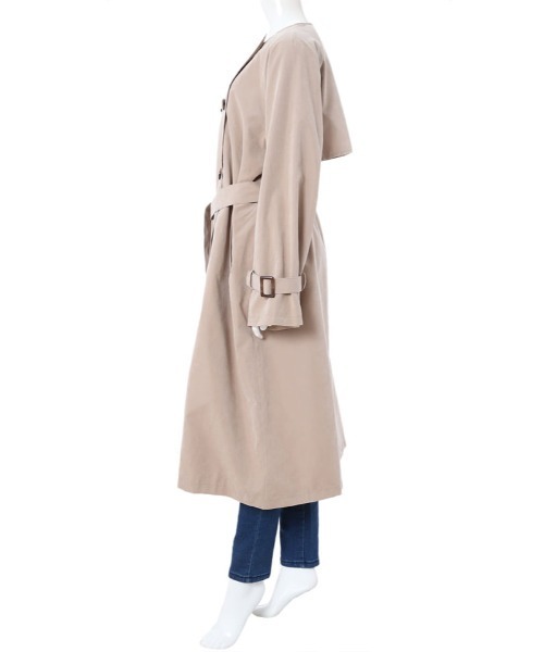 fifth(フィフス)の「【スタイリストプロデュース】ノーカラーボリュームスリーブコート(トレンチコート・レディース・ベージュ/ブルー系その他・SMALL/MEDIUM)」の6枚目の写真