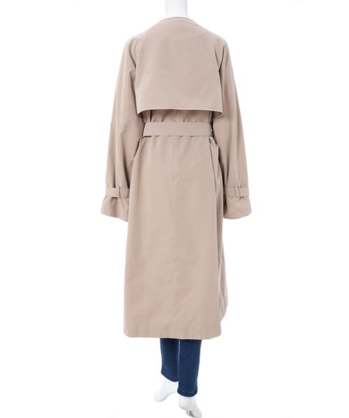 fifth(フィフス)の「【スタイリストプロデュース】ノーカラーボリュームスリーブコート(トレンチコート・レディース・ベージュ/ブルー系その他・SMALL/MEDIUM)」の7枚目の写真