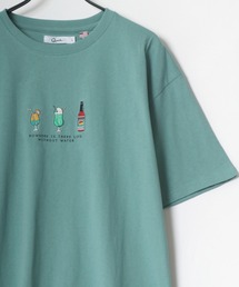 Lazar（ラザル）の「Street style people/Various drinks 刺繍 USAコットン Tシャツ（Tシャツ/カットソー・メンズ）」
