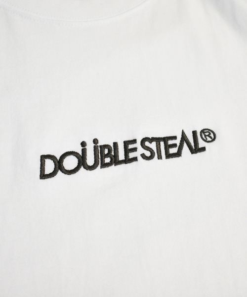 DOUBLE STEAL(ダブルスティール)の「Same Color LOGO TEE(Tシャツ/カットソー・メンズ・ブラック/キャメル/ベージュ/グレー/ホワイト・MEDIUM/X-LARGE/LARGE)」の6枚目の写真