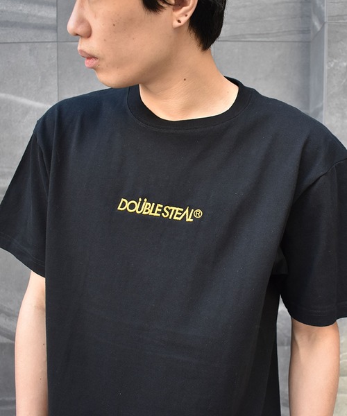 DOUBLE STEAL(ダブルスティール)の「Same Color LOGO TEE(Tシャツ/カットソー・メンズ・ブラック/キャメル/ベージュ/グレー/ホワイト・MEDIUM/X-LARGE/LARGE)」の15枚目の写真
