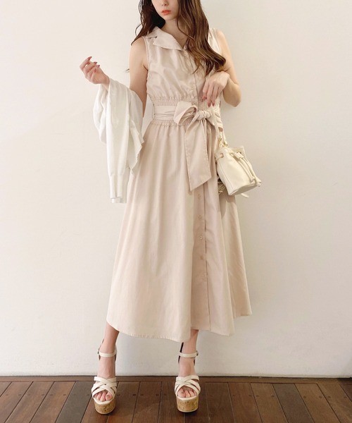 ウエストシャーリングシャツワンピース ワンピース Miia ミーア のファッション通販 Zozotown