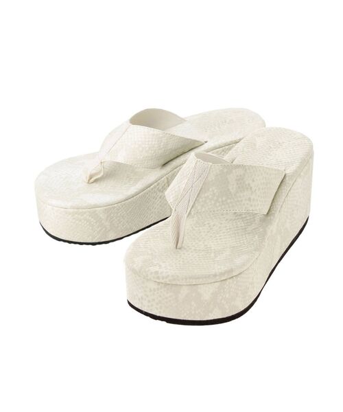 jouetie(ジュエティ)の「プラットフォームビーチサンダル(サンダル・レディース・アイボリー/ブラック/パープル・M/L)」の7枚目の写真