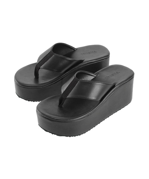 jouetie(ジュエティ)の「プラットフォームビーチサンダル(サンダル・レディース・アイボリー/ブラック/パープル・M/L)」の3枚目の写真