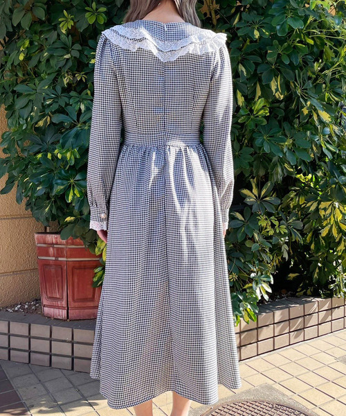 Titty Co Petit ダブルカラーチェックワンピース ワンピース Titty Co ティティーアンドコー のファッション