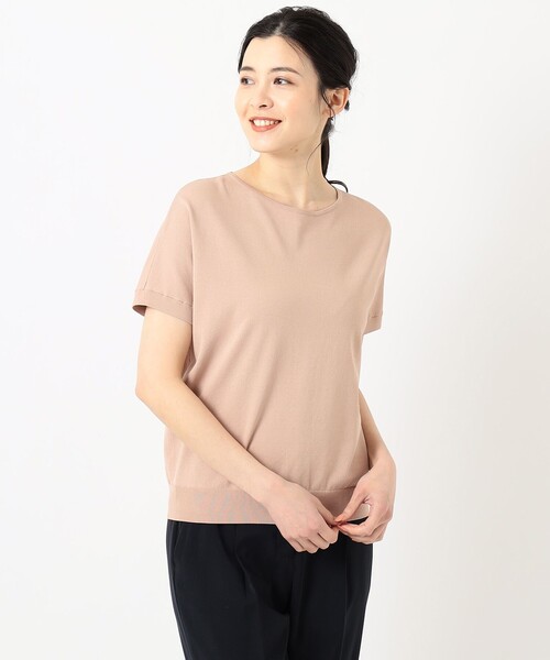 J.PRESS(ジェイプレス)の「【洗える】レーヨンストレッチバックボタン ニット(ニット/セーター・レディース・ホワイト系1/ブラウン系/ブラウン系1/サックスブルー系/イエロー系/ピンク系・MEDIUM/LARGE)」の10枚目の写真