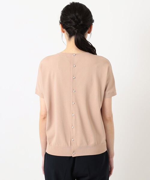 J.PRESS(ジェイプレス)の「【洗える】レーヨンストレッチバックボタン ニット(ニット/セーター・レディース・ホワイト系1/ブラウン系/ブラウン系1/サックスブルー系/イエロー系/ピンク系・MEDIUM/LARGE)」の12枚目の写真