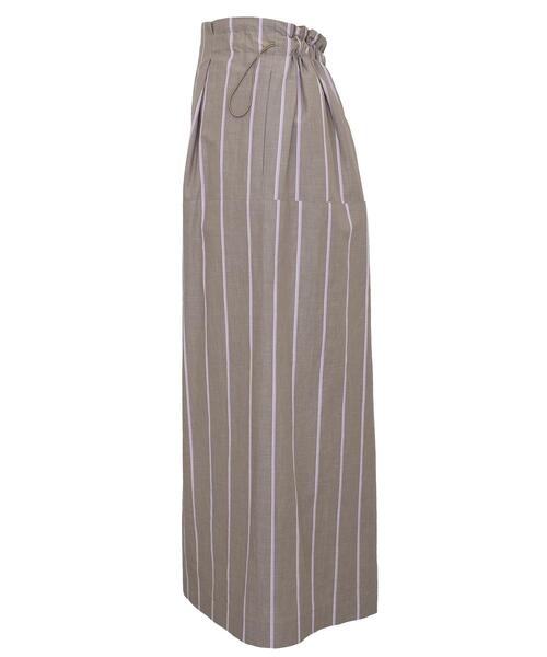 Drawer（ドゥロワー）の「Drawer オルタネイトストライプスカート  
