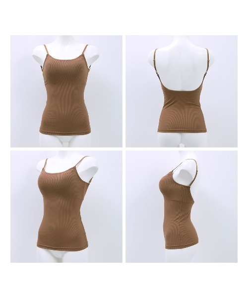 SHIROHATO（シロハト）の「カップ付きバックオープンブラトップ【藤井明子さん監修】キャミソール（キャミソール・レディース・ブラック/クリーム/ベージュ/ブラウン・MEDIUM/LARGE/X-SMALL/X-LARGE/SMALL）」の16枚目の写真