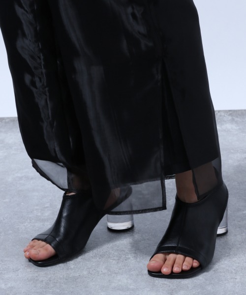 HARE（ハレ）の「リバーシブルシアーレイヤードパンツ(HARE)（スラックス・レディース・ブラック/イエロー・FREE）」の5枚目の写真