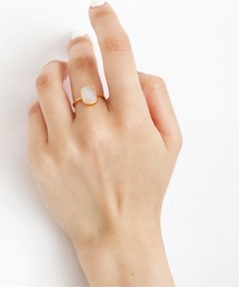 【Pondichery/ポンディシェリ 】 Rectangle bezel brass リング◆