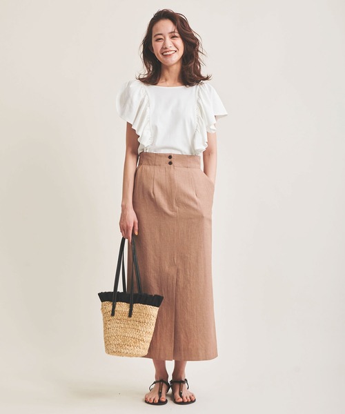 The Virgnia（ザ ヴァージニア）の「フレアスリーブカットソー（Tシャツ/カットソー・レディース・ライトグリーン/オフホワイト・FREE）」の9枚目の写真