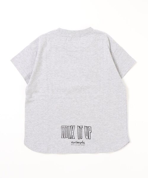 Mark Gonzales（マーク・ゴンザレス）の「MIX IT UP  ラウンドBIGTシャツ（Tシャツ/カットソー・キッズ・グレー/ブラック・M/L/S）」の4枚目の写真