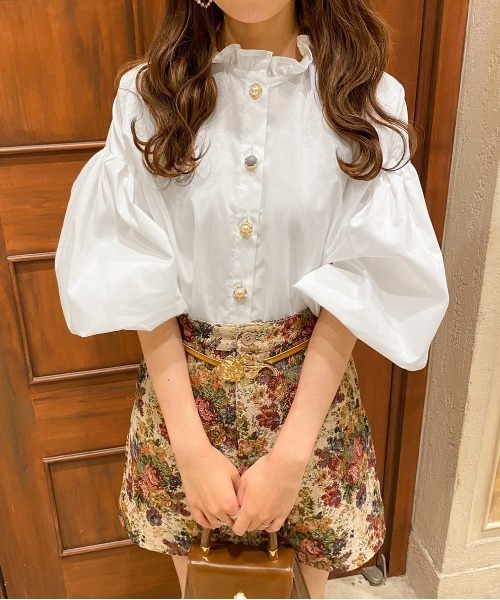 apres jour(アプレジュール)の「イロイロボタンフリルハイネックブラウス【ZOZOTOWN限定アイテム】(シャツ/ブラウス・レディース・アイボリー/オフホワイト/ピンクベージュ・フリー/X-LARGE)」の12枚目の写真