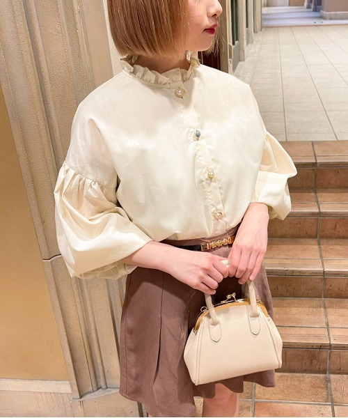 apres jour(アプレジュール)の「イロイロボタンフリルハイネックブラウス【ZOZOTOWN限定アイテム】(シャツ/ブラウス・レディース・アイボリー/オフホワイト/ピンクベージュ・フリー/X-LARGE)」の19枚目の写真