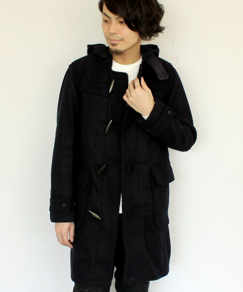 ivory court(アイボリーコート)の「◆ヘリンメルトンロングダッフルコート(ダッフルコート・メンズ・ネイビー/キャメル・36/38/40)」の1枚目の写真