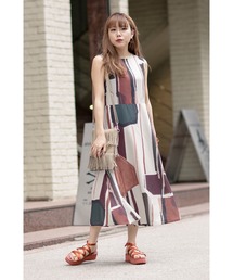 ROSE BUD | アートプリントワンピース(ワンピース)