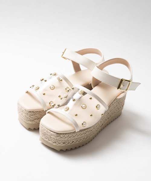 WEGO(ウィゴー)の「WEGO/厚底ジュートサンダル(サンダル・レディース・ゴールド/その他1/ホワイト系その他・MEDIUM/LARGE)」の13枚目の写真