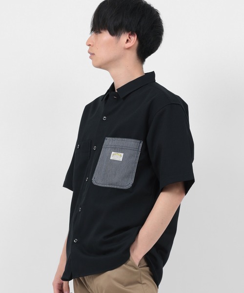 SMITH'S(スミス)の「【SMITH'S AMERICAN/スミスアメリカン】TCツイル 切替ポケット ワーク半袖シャツ(シャツ/ブラウス・メンズ・ブラック/ブルー系その他/ベージュ・M/L/XL)」の21枚目の写真