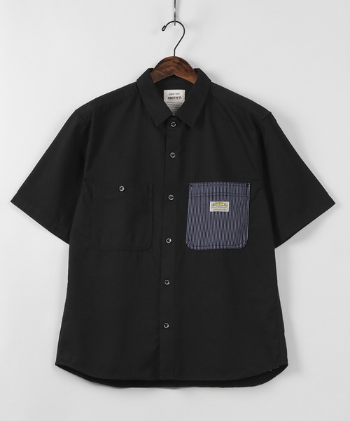 SMITH'S(スミス)の「【SMITH'S AMERICAN/スミスアメリカン】TCツイル 切替ポケット ワーク半袖シャツ(シャツ/ブラウス・メンズ・ブラック/ブルー系その他/ベージュ・M/L/XL)」の20枚目の写真