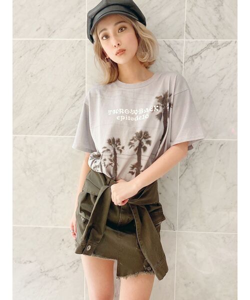 GYDA(ジェイダ)の「ウエストマークアシンメトリースカートライクショーパン(スカート・レディース・チャコールグレー/ベージュ・FREE)」の8枚目の写真