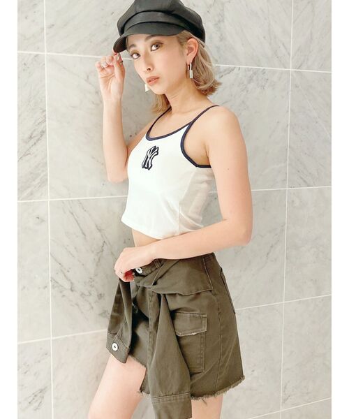 GYDA(ジェイダ)の「ウエストマークアシンメトリースカートライクショーパン(スカート・レディース・チャコールグレー/ベージュ・FREE)」の10枚目の写真