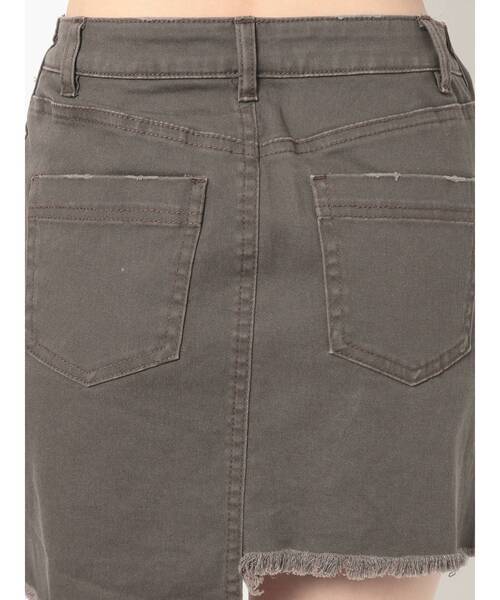 GYDA(ジェイダ)の「ウエストマークアシンメトリースカートライクショーパン(スカート・レディース・チャコールグレー/ベージュ・FREE)」の18枚目の写真