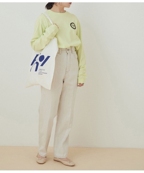 PHEENY（フィーニー）の「【PHEENY】別注パックTee（Tシャツ/カットソー・レディース・ホワイト/ライトグリーン・FREE）」の3枚目の写真