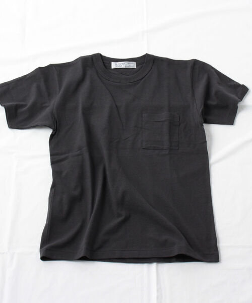 GLOSTER(グロスター)の「バインダーネックポケットTシャツ(Tシャツ/カットソー・メンズ・ホワイト/チャコールグレー/カーキ/インディゴブルー・MEDIUM/LARGE/X-LARGE)」の11枚目の写真