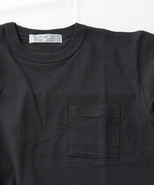 GLOSTER(グロスター)の「バインダーネックポケットTシャツ(Tシャツ/カットソー・メンズ・ホワイト/チャコールグレー/カーキ/インディゴブルー・MEDIUM/LARGE/X-LARGE)」の12枚目の写真