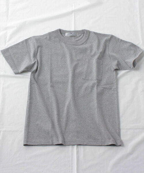 GLOSTER(グロスター)の「バインダーネックポケットTシャツ(Tシャツ/カットソー・メンズ・ホワイト/チャコールグレー/カーキ/インディゴブルー・MEDIUM/LARGE/X-LARGE)」の13枚目の写真