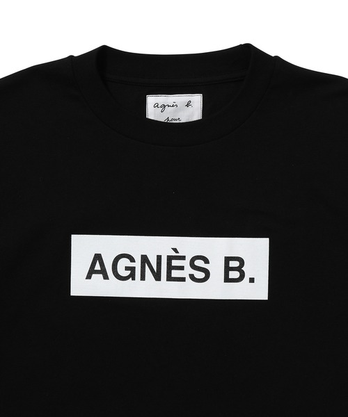 agnes b.（アニエスベー）の「【agnes b. pour ADAM ET ROPE'】BOX LOGO T/UNISEX（Tシャツ/カットソー・メンズ・ホワイト/ブラック・L/XL）」の9枚目の写真