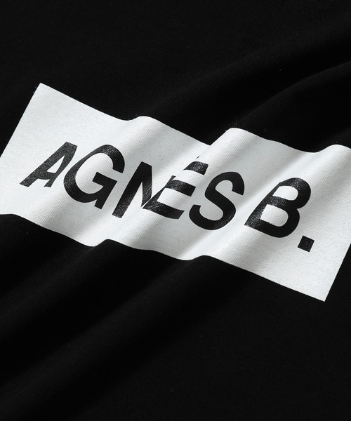 agnes b.（アニエスベー）の「【agnes b. pour ADAM ET ROPE'】BOX LOGO T/UNISEX（Tシャツ/カットソー・メンズ・ホワイト/ブラック・L/XL）」の8枚目の写真