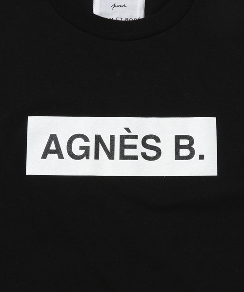 agnes b.（アニエスベー）の「【agnes b. pour ADAM ET ROPE'】BOX LOGO T/UNISEX（Tシャツ/カットソー・メンズ・ホワイト/ブラック・L/XL）」の19枚目の写真
