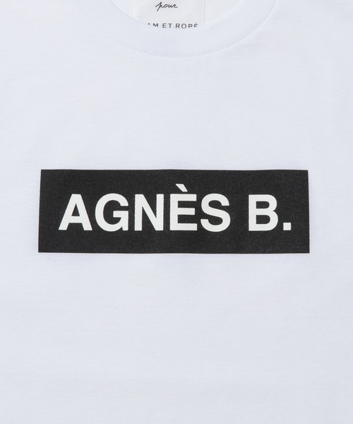 agnes b.（アニエスベー）の「【agnes b. pour ADAM ET ROPE'】BOX LOGO T/UNISEX（Tシャツ/カットソー・メンズ・ホワイト/ブラック・L/XL）」の17枚目の写真