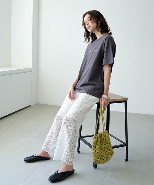 KANGOL EXTRA COMFORT(カンゴールエクストラコンフォート)の「クルーネック ロゴ半袖Tシャツ(Tシャツ/カットソー・レディース・チャコールグレー/ブルー/ライトグリーン/ライトベージュ・LL/M/L)」の11枚目の写真