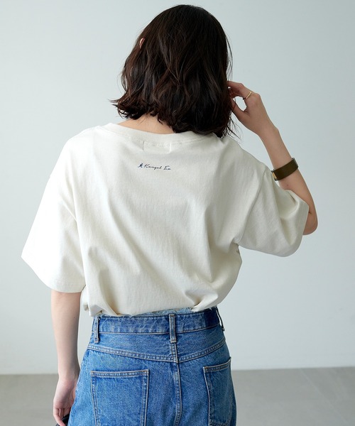 KANGOL EXTRA COMFORT(カンゴールエクストラコンフォート)の「クルーネック ロゴ半袖Tシャツ(Tシャツ/カットソー・レディース・チャコールグレー/ブルー/ライトグリーン/ライトベージュ・LL/M/L)」の21枚目の写真