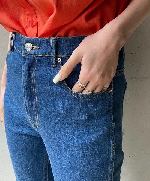 CAPRICIEUX LE'MAGE（カプリシューレマージュ）の「ストレッチプチフレアデニム（デニムパンツ・レディース・アイボリー/ブルー・36/38）」の20枚目の写真