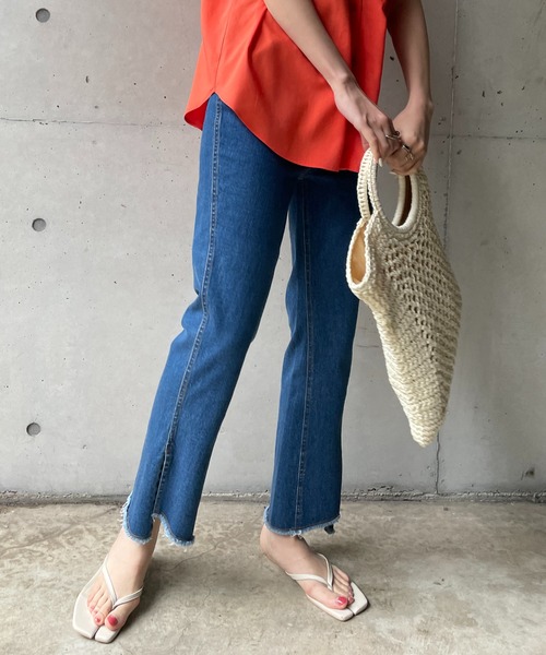 CAPRICIEUX LE'MAGE（カプリシューレマージュ）の「ストレッチプチフレアデニム（デニムパンツ・レディース・アイボリー/ブルー・36/38）」の16枚目の写真