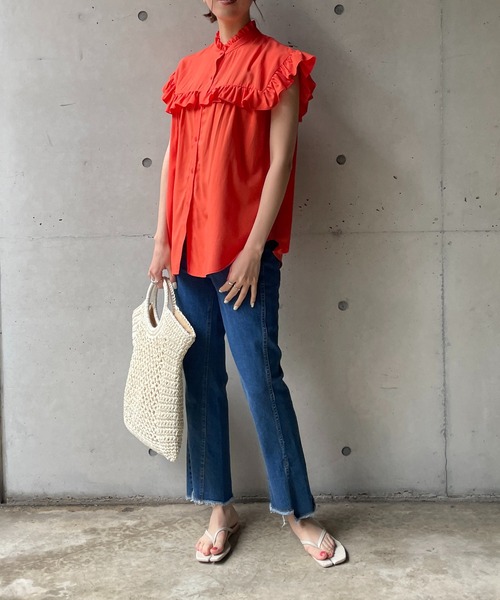 CAPRICIEUX LE'MAGE（カプリシューレマージュ）の「ストレッチプチフレアデニム（デニムパンツ・レディース・アイボリー/ブルー・36/38）」の15枚目の写真