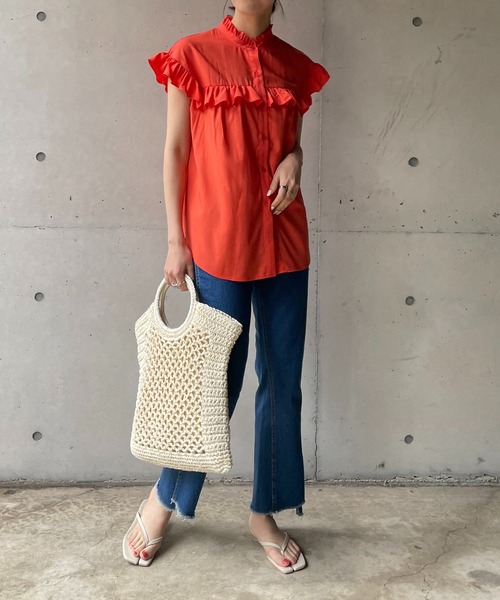 CAPRICIEUX LE'MAGE（カプリシューレマージュ）の「ストレッチプチフレアデニム（デニムパンツ・レディース・アイボリー/ブルー・36/38）」の13枚目の写真